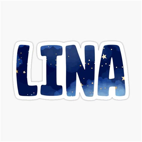 Lina Name Sticker For Sale By A Personalised Redbubble