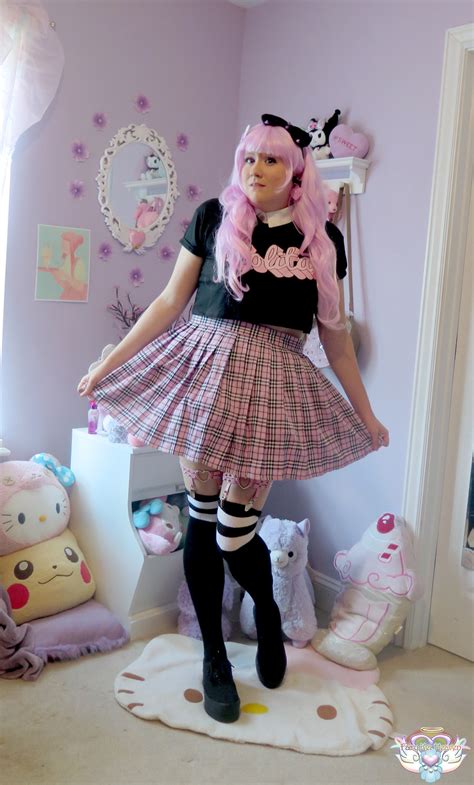 Goth School Girl Look Outfit Rundown Wig Ebay