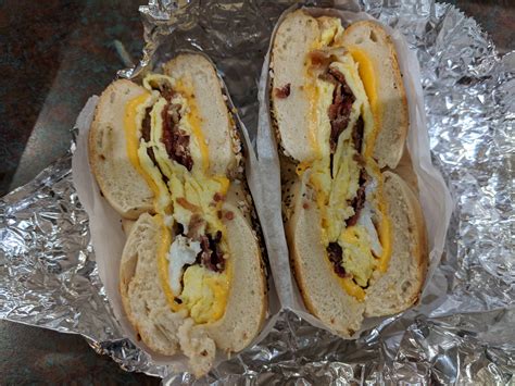 Bacon Egg And Cheese On An Everything Bagel Nyc Eatsandwiches