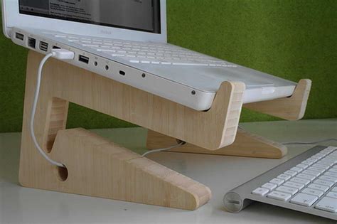 Diy Laptop Stand With Fine Wood Material Wooden Laptop Stand Diy