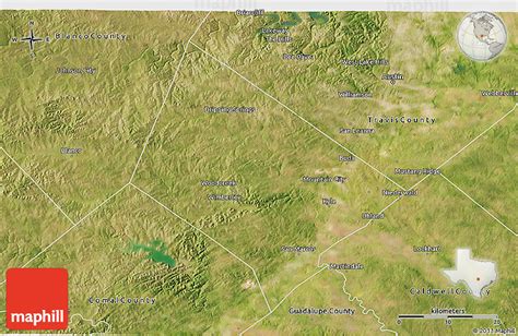 Satellite 3d Map Of Hays County