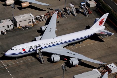 Bird Eye View Of Air China Boeing 747 8i At Airport Aircraft