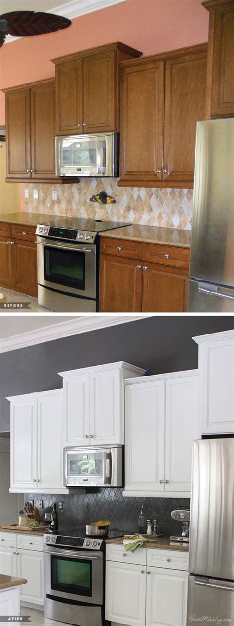 Stylish and lovely two tone kitchen cabinet design ideas kitchen. Painted kitchen cabinets and tile backsplash — a year ...