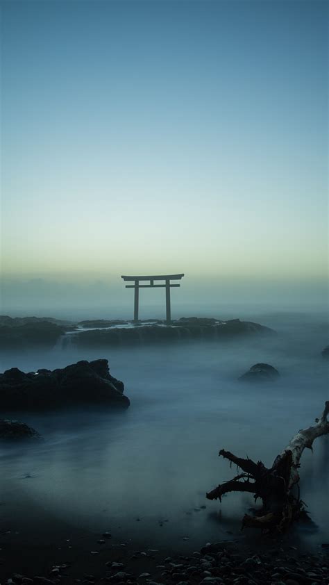 447539 Sea Landscape Nature Blue Torii Rare Gallery Hd Wallpapers