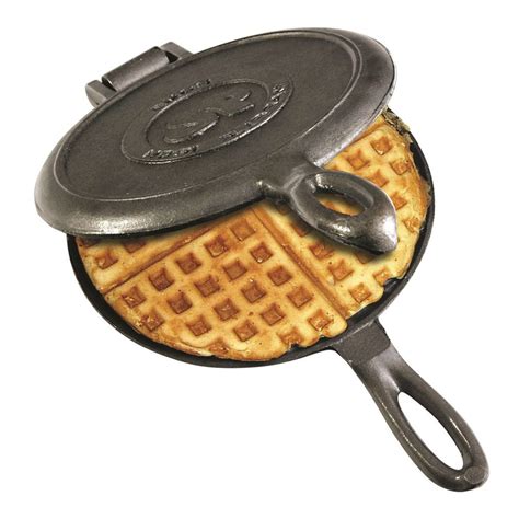 Camping Waffle Maker Cast Iron Pan Stove Top Indoor Outdoor Cooking