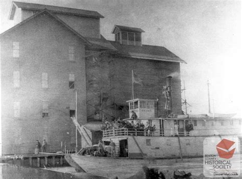 Steamboat Gypsy Loading Flour At The Wilhelm Mill Monroe Oregon