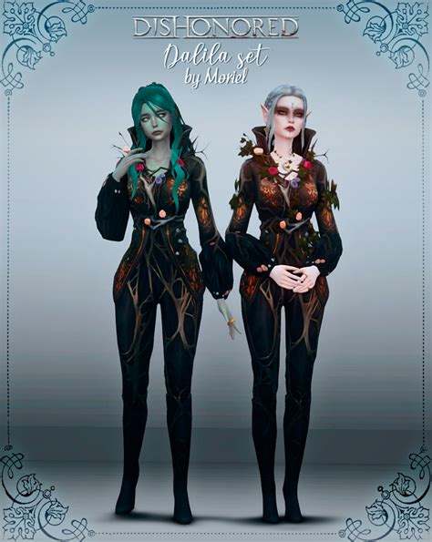 Dalila Set Dishonored Moriel On Patreon In 2021 Sims 4 Mods