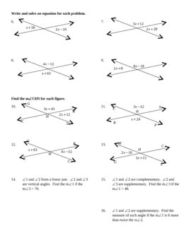 Mathworksheets4kids pair of angles answers polygon worksheetsmeasuring