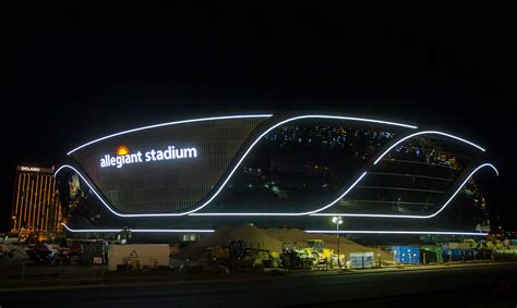 Pinch to zoom and drag to pan map. Allegiant Stadium light ribbons illuminate Las Vegas sky ...