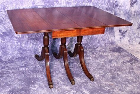 1930 Duncan Phyfe Antique Mahogany Drop Leaf Dining Table Etsy