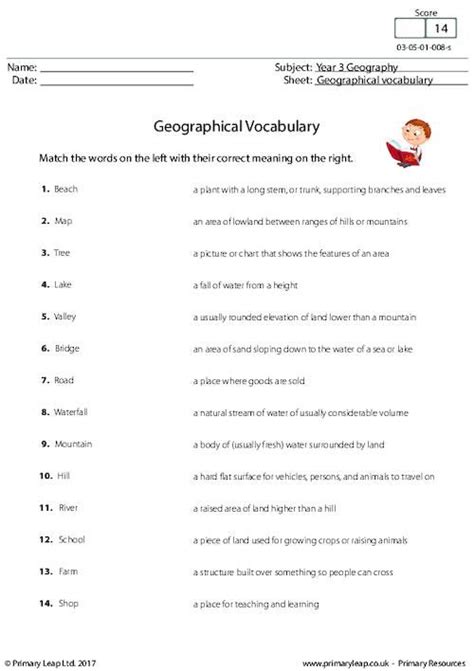 Unsere sammlung von vorschullehrplänen free geography worksheets ks3 soll kindern helfen, ihre grundfarben durch eine vielzahl von übungen zu erkennen. PrimaryLeap.co.uk - Geographical Vocabulary Worksheet ...