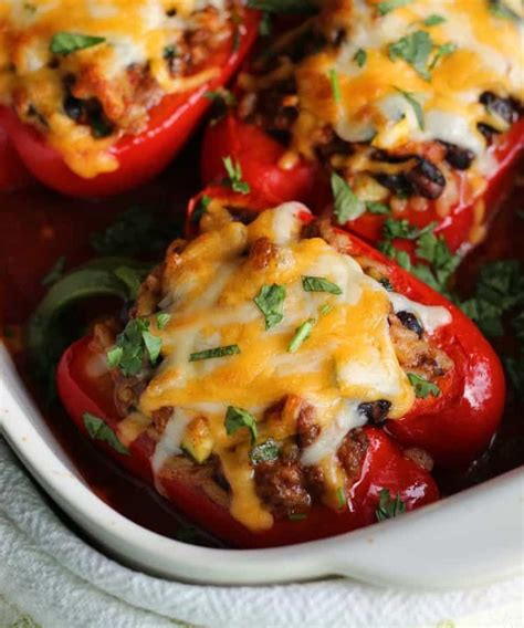 mexican stuffed peppers with rice and black beans ~ a gouda life