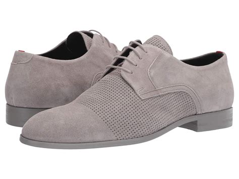Boss Smart Suede Derby By Hugo Light Grey Mens Shoes In Gray For Men
