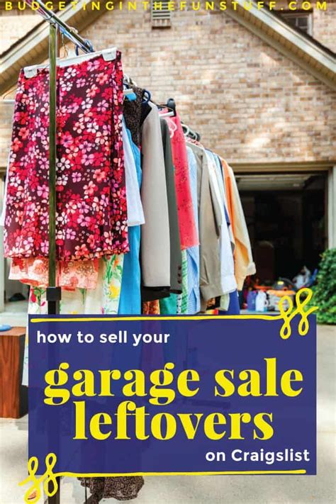 How to Craigslist Your Garage Sale Leftovers #craigslisttips | Garage