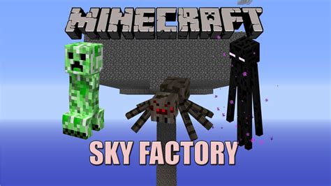 Create a branch on each side of the tower, then surround your branches with a wall. MOB SPAWNER - Minecraft Sky Factory (Modlu SkyBlock) #5 ...