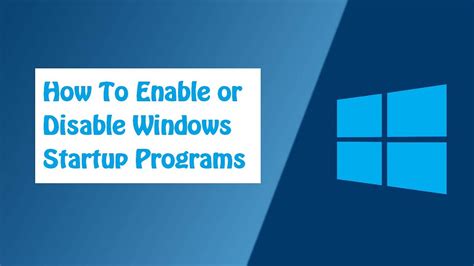 How To Enable Or Disable Windows Startup Programs By Danish Kamran