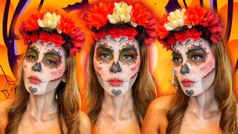 Candy Skull Halloween Makeup Look Bisayang Ilocana Youtube
