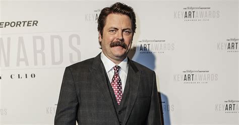 Nick Offerman Without His Mustache Popsugar Celebrity
