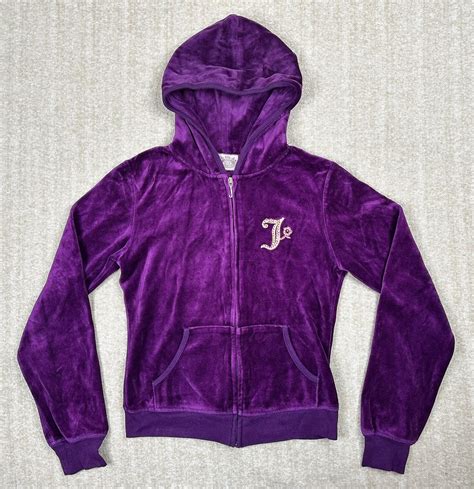 Vintage Juicy Couture Purple Velour Tracksuit Jacket Gem