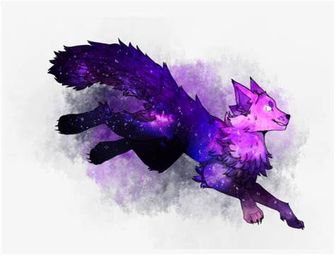 Galaxy Wolf By Violetdrawcat On Deviantart Picture Galaxy