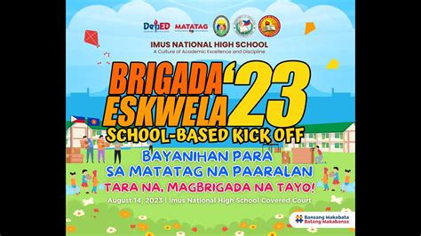 Brigada Eskwela 2023 School Based Kick Off Ceremony Youtube