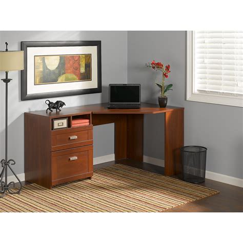 Bush Furniture Wheaton Reversible Corner Desk With File Drawers