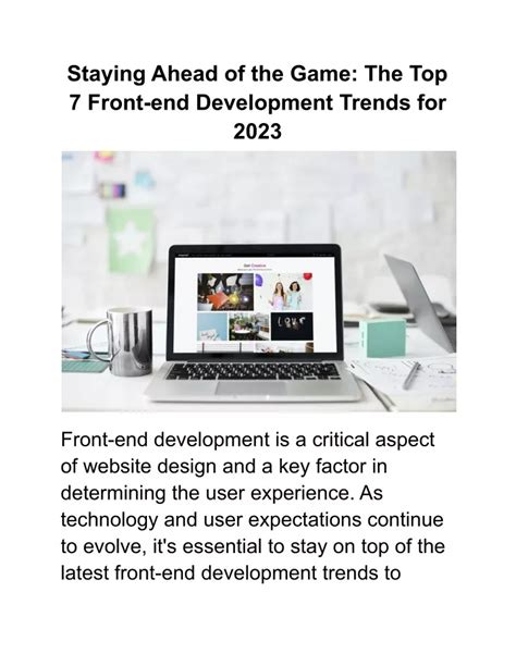 Ppt Staying Ahead Of The Game The Top Front End Development Trends