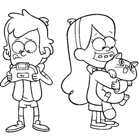 Gravity falls coloring pages is a collection of black and white illustrations for the animated series of the same name. Gravity Falls Coloring Pages