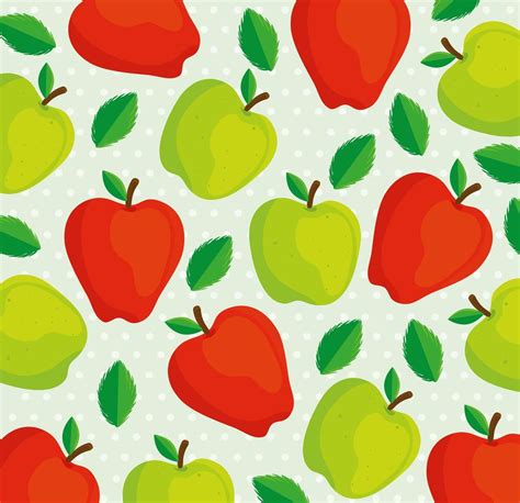 Apples Pattern Background Vector Art At Vecteezy