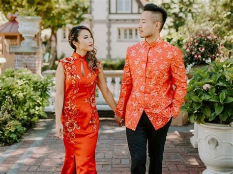 Red Long Cheongsam Custom Qipao Wedding Dress Banquent Dress Chinese