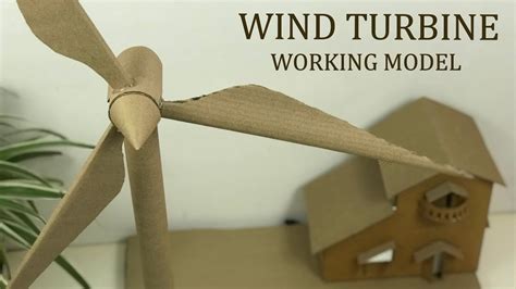 Wind Turbine Working Model Out Of Cardboard For Science Project How