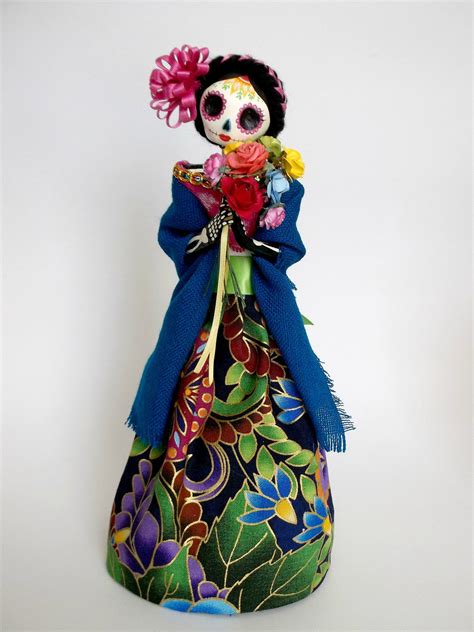1000766 Mexican Doll Skull Art Mexican Folk Art
