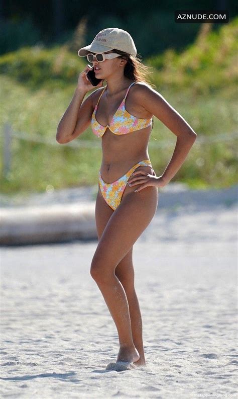 Maia Reficco Sexy Seen In A Yellow Bikini At The Beach In Miami Aznude