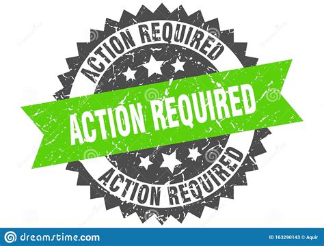 Action Required Round Grunge Stamp Action Required Stock Vector