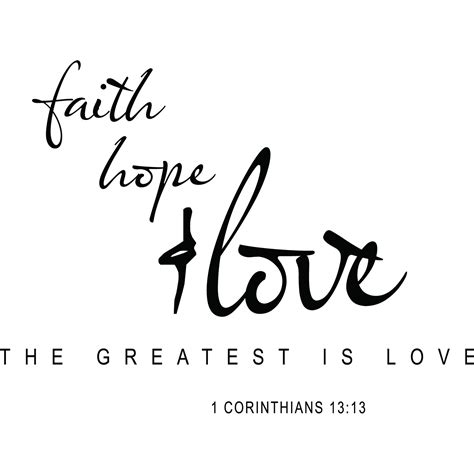 Faith Hope Love Religious Quote Wall Sticker Decal World Of Wall