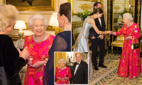 The Queen Celebrates The Aga Khans Diamond Jubilee Hot Pink Dresses