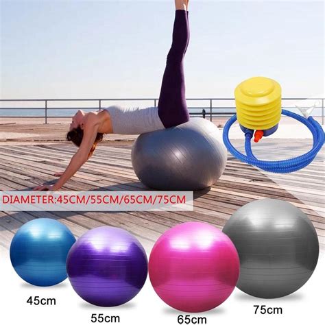 Buy 45cm 55cm 65cm 75cm Sports Yoga Balls Bola Pilates Fitness Ball Gym Balance Fitball Exercise