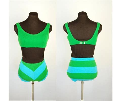 1960s bathing suit 1960s swimsuit 1960s bikini green etsy swimsuits bathing suits chevron