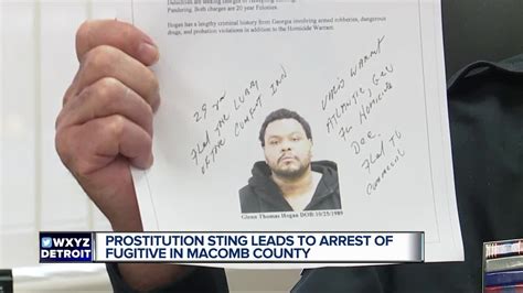 prostitution sting leads to arrest of man wanted for murder in macomb county