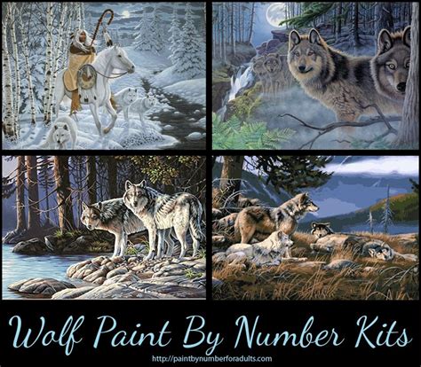Wolf Paint By Numbers Kits Absolutely Beautiful Pbn Kits Of Wolves In