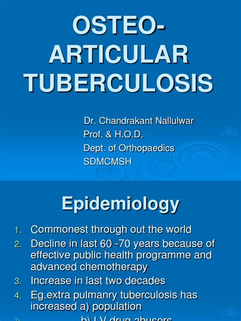 Bone And Joint Tb Tuberculosis Bone