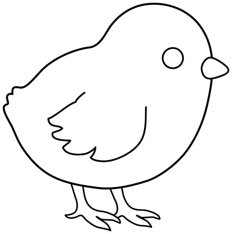 7 Best Images Of Printable Chick And Chicken Baby Chick Outline