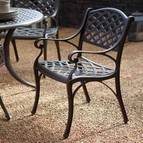 Black Wrought Iron Dining Chairs Painted Outdoor Furniture Metal