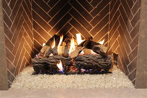 Fireplace Glass Rocks With Logs Fireplace World