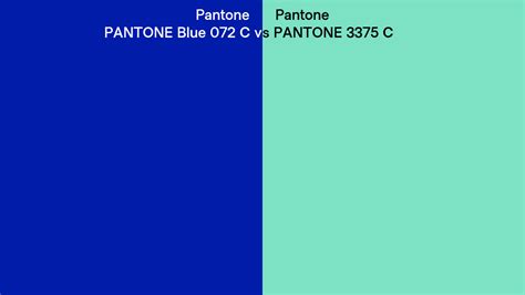 Pantone Blue 072 C Vs PANTONE 3375 C Side By Side Comparison