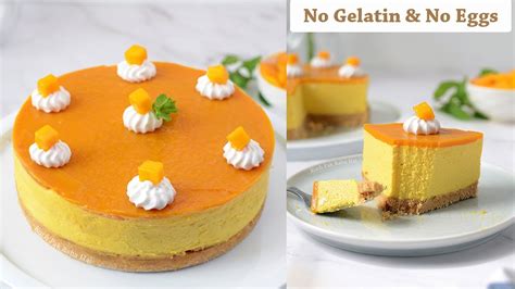 No Bake Mango Cheesecake Recipe Without Gelatin No Egg No Oven No