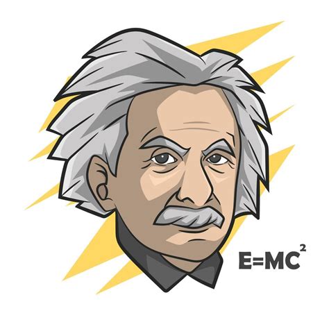Ilustración De Dibujos Animados De Albert Einstein 11073690 Vector En