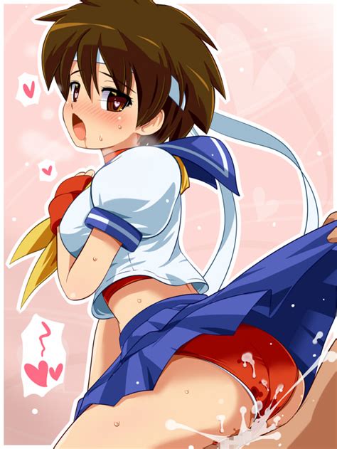 Konpeto Kasugano Sakura Capcom Street Fighter 1girl Ass Blue