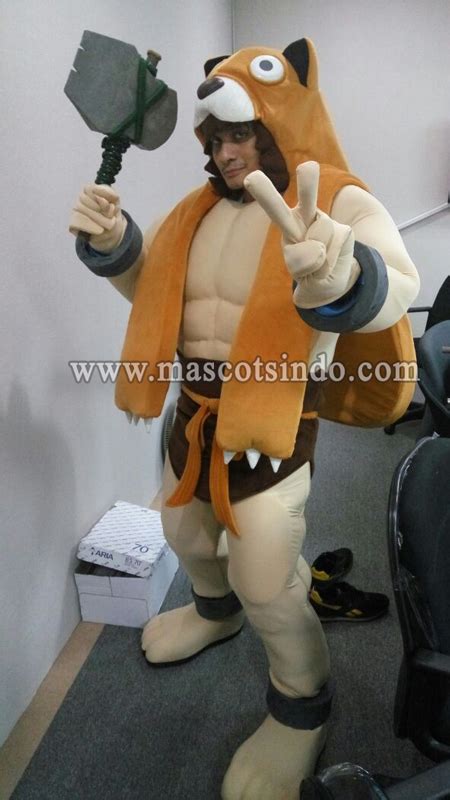 cosplay stone age netmarble kostum badut maskot badut karakter