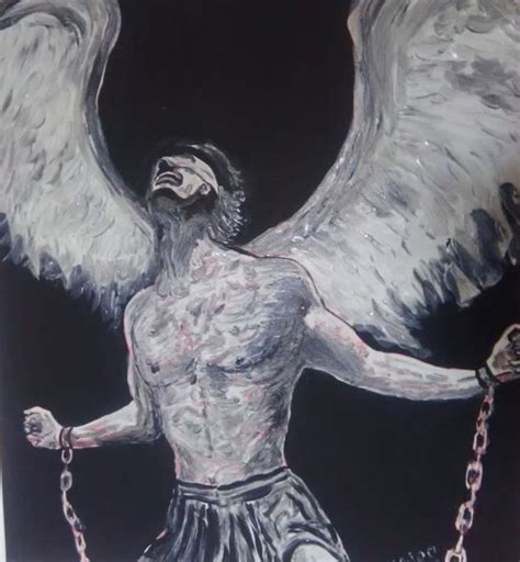 Angel Chained 2 Fallen Angel Painting By Kriss Artmajeur